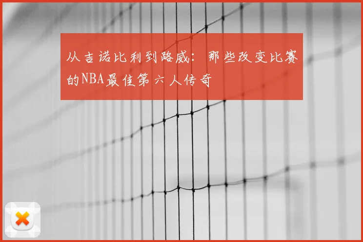 从吉诺比利到路威：那些改变比赛的NBA最佳第六人传奇